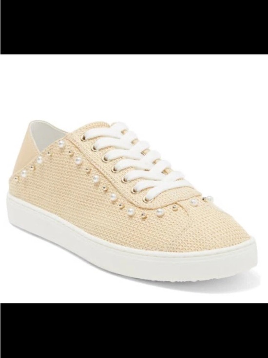 Stuart Weitzman Shoes - Stuart Weitzman Natural Embellished Platform Sneakers Sz 7 US $395